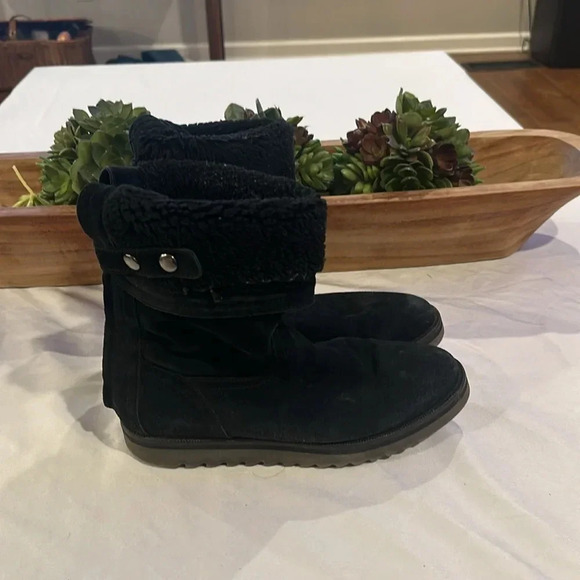 Aquatalia Perdi Weatherproof water proof Black Suede Cuff Ankle Boot women’s 8 - Picture 6 of 8